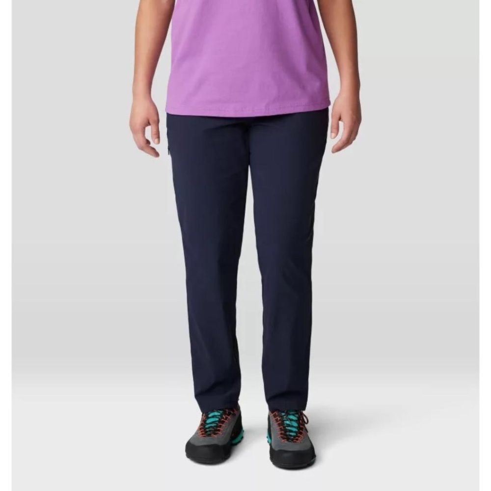 Mountain Hardwear Womens Navy Straight-Leg Hiking Pants